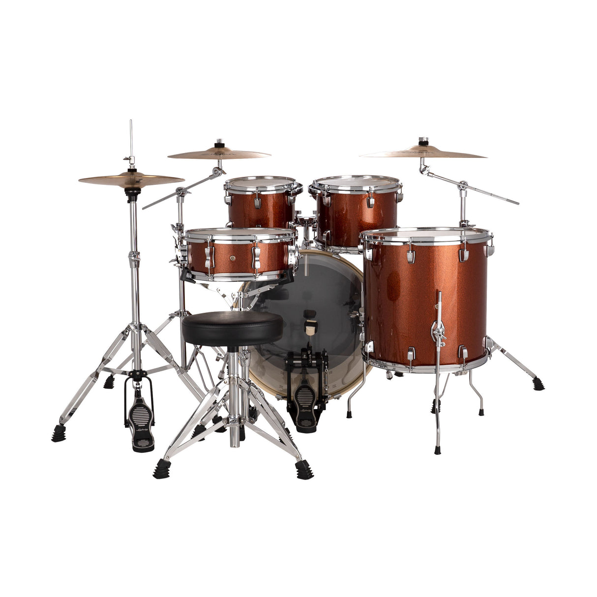 Ludwig Evolution 5-Piece Kit with 22-Inch Kick - Copper Sparkle Finish