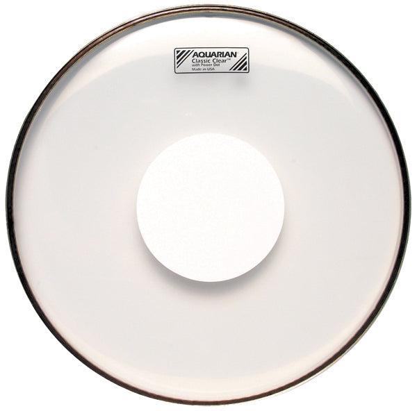 Aquarian CCPD12 Classic Clear Drum Head with Power Dot - New,12-Inch