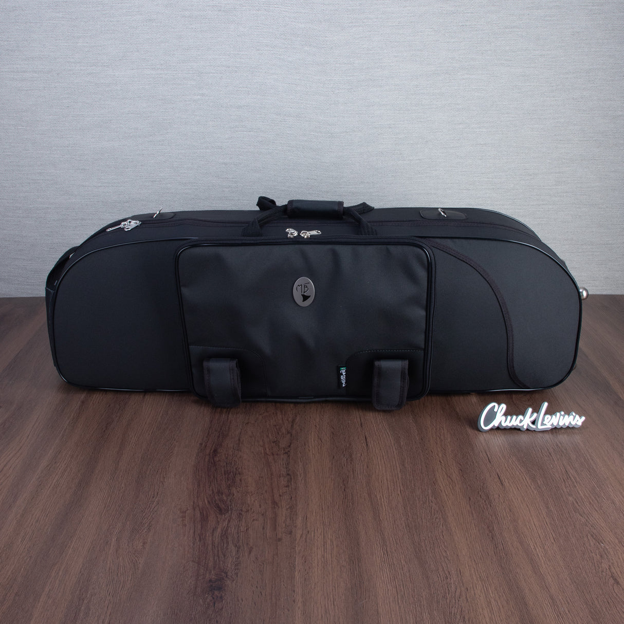 Marcus Bonna Compact Case for Tenor Trombone with Music Bag and Trombone Stand Strap - Black Nylon