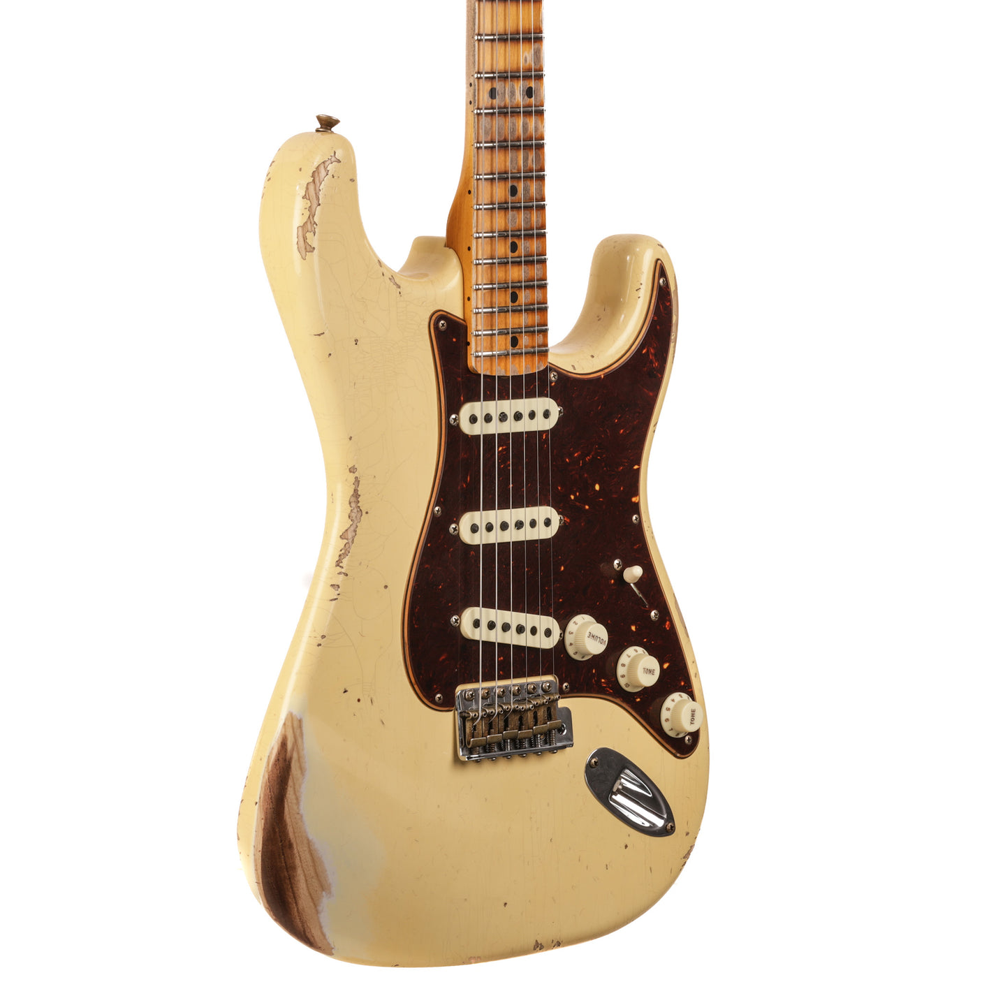 Fender Custom Shop 1956 Stratocaster Heavy Relic Guitar - Aged Vintage White - CHUCKSCLUSIVE - #R125401