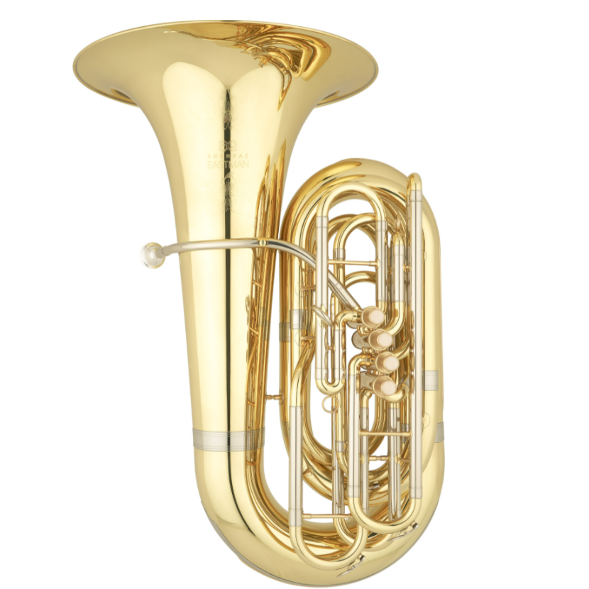 Eastman EBB534 4/4 Size Professional Series 4-Valve Tuba - Clear Lacquered