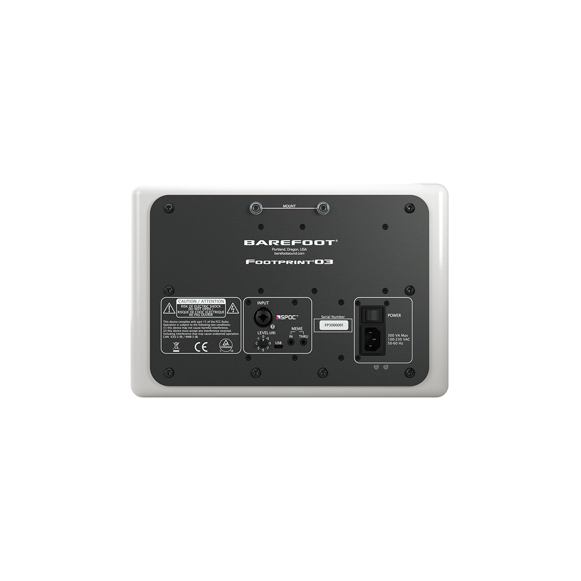Barefoot Linear White Footprint 03 3-Way Active Near Field Monitor 6-Inch - Pair