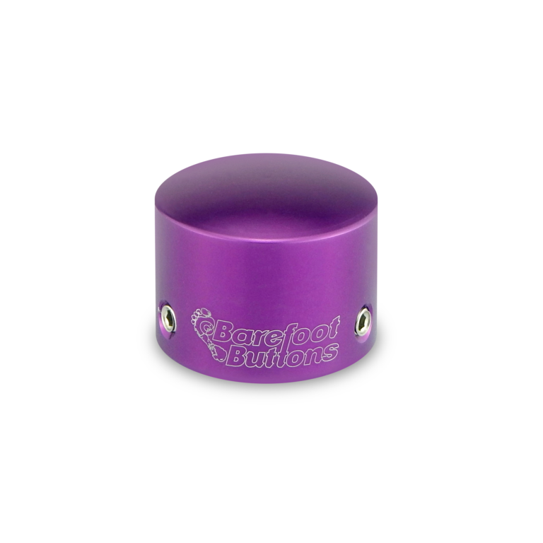 Barefoot Buttons V1 Tall Boy Footswitch Button, Purple - For Common 3PDT Switches