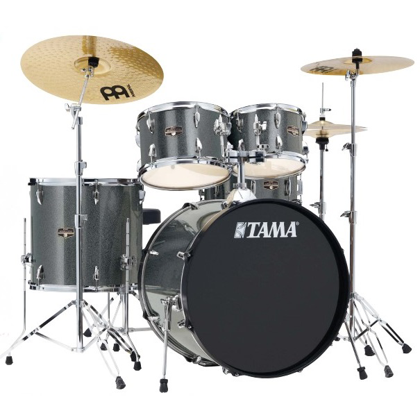 Tama Imperialstar 5-Piece Complete Drum Kit with 22-Inch Kick - Galaxy Silver Wrap