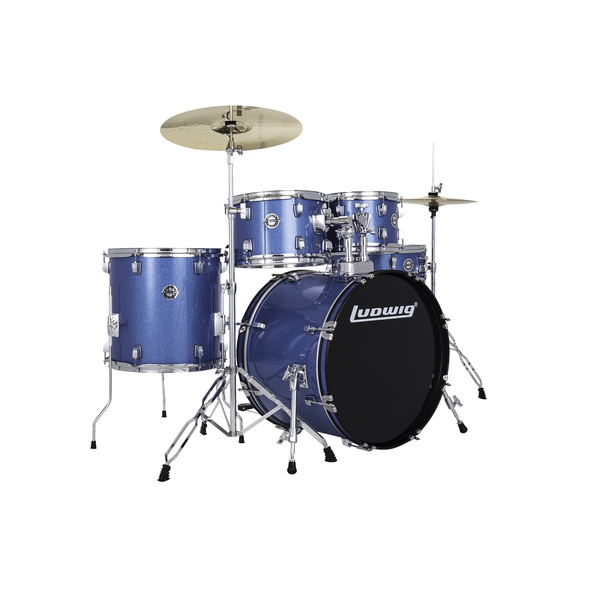 Ludwig Accent Fuse Series 5-Piece Drum Kit - Blue Sparkle