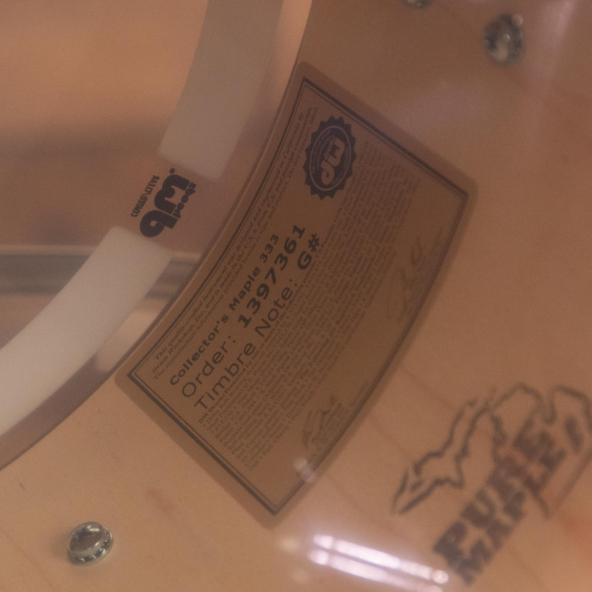 DW Collector's Series 333 4-Piece Shell Pack with 22-Inch Kick - FP - Black Oyster Glass