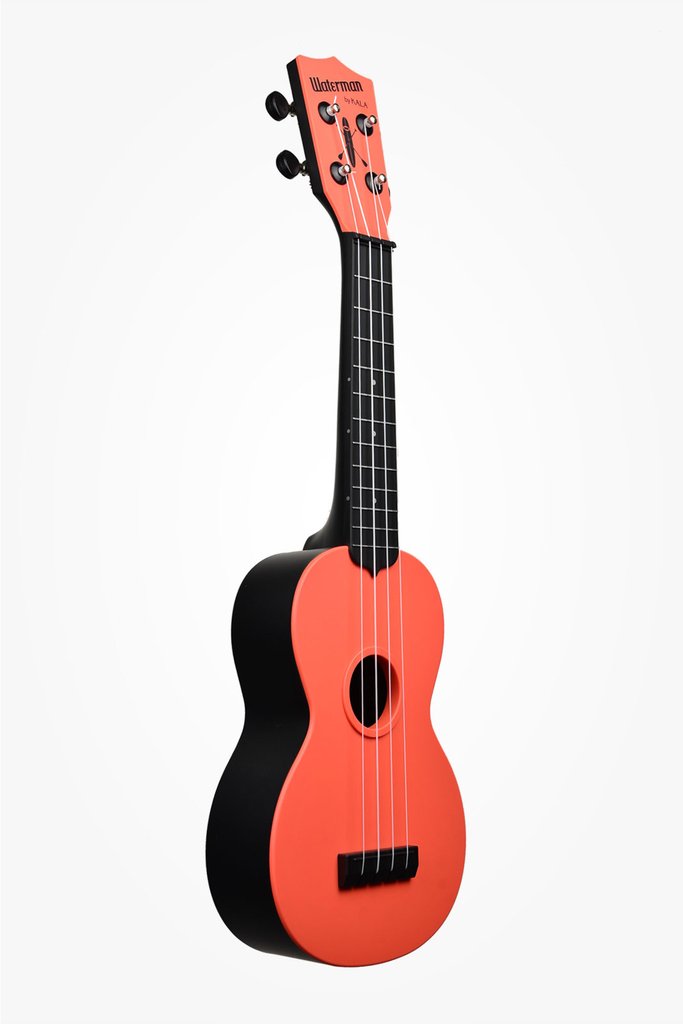 Kala Waterman Soprano Composite Solid Ukulele - Matte Tomato Red - New,Matte Tomato Red
