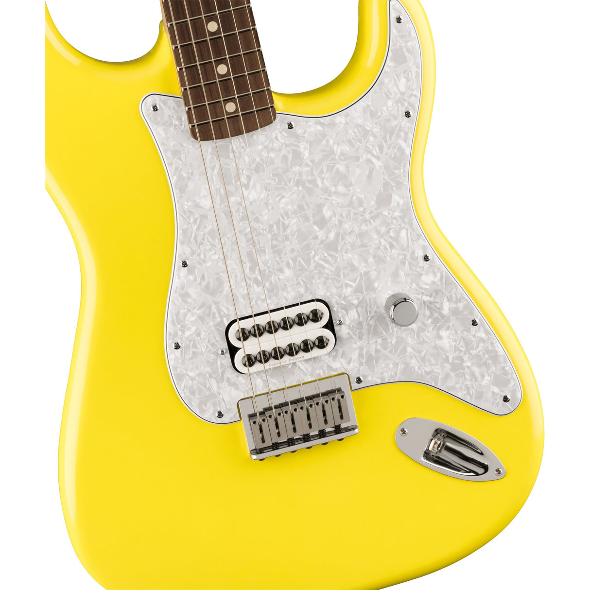 Fender Limited Edition Tom DeLonge Signature Stratocaster Electric Guitar - Graffiti Yellow - Mint, Open Box