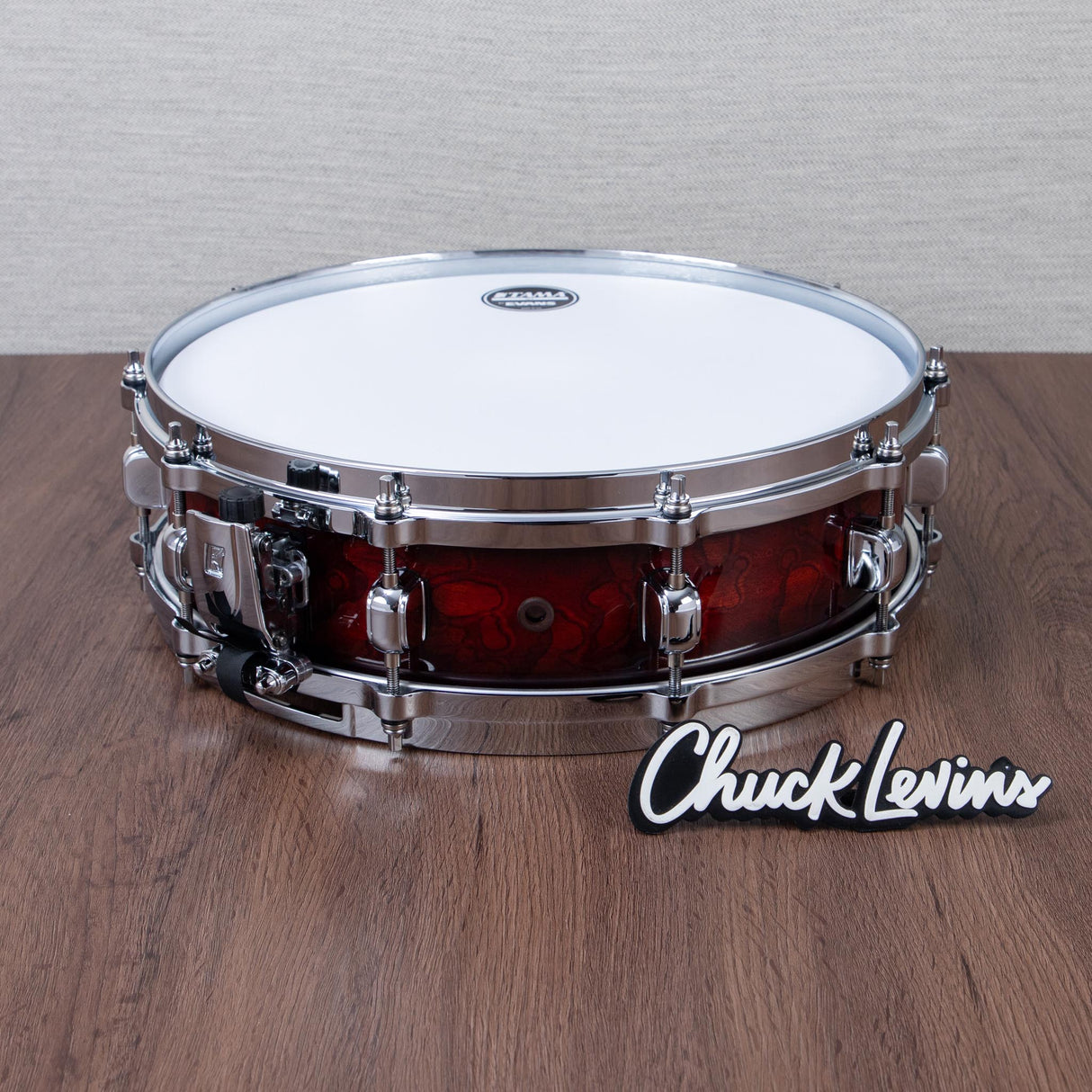 Tama 4 x 14-Inch Starclassic Bubinga Snare Drum - Volcanic Red Burst