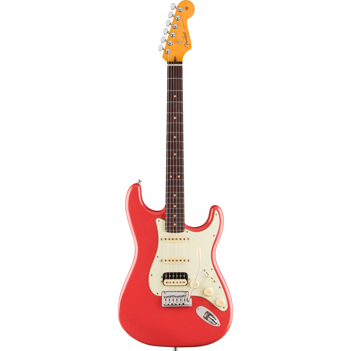Fender American Ultra Luxe '60s Stratocaster HSS Electric Guitar, Rosewood Fingerboard - Fiesta Red