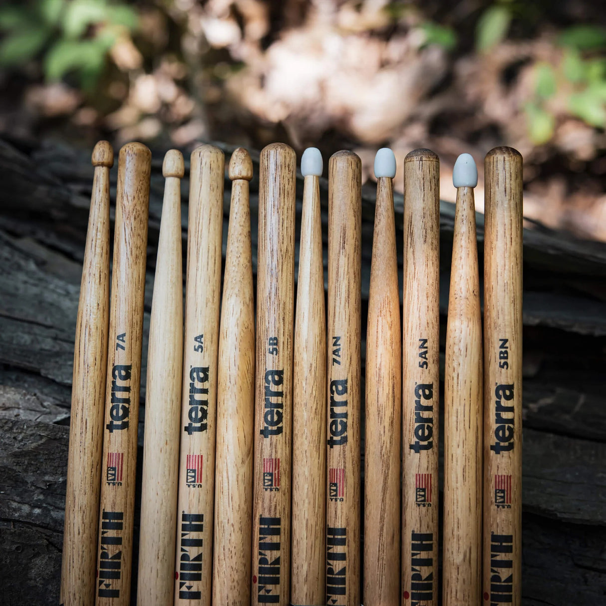 Vic Firth American Classic 7ATN Terra Series Drumsticks with Nylon Tip - 4 Pairs