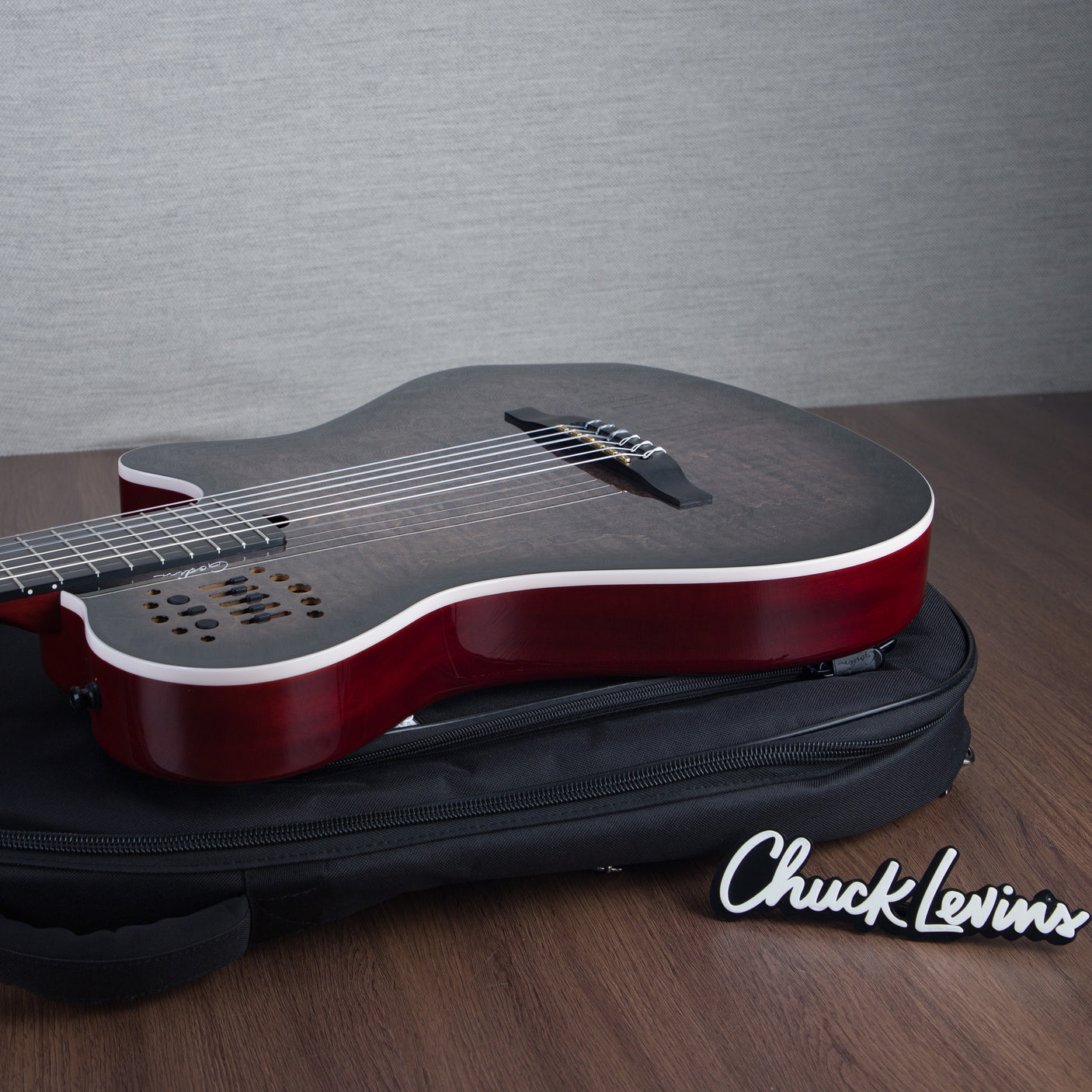 Godin MultiAc Grand Concert SA Nylon String Acoustic-Electric Guitar - Trans Black - CHUCKSCLUSIVE - #25311328