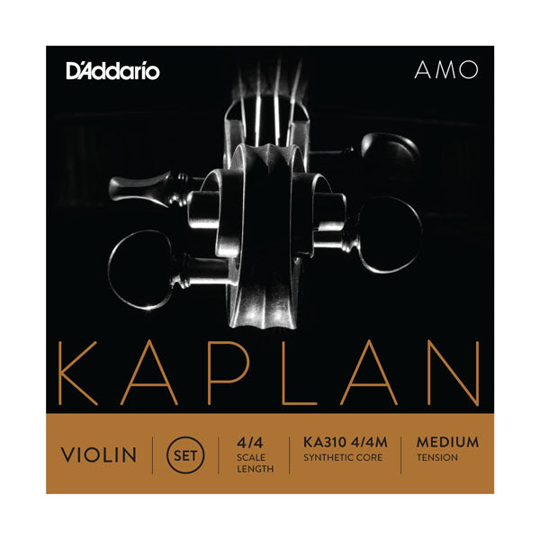 D'Addario Orchestral KA310 4/4LM Kaplan Amo Violin String Set, 4/4 Scale, Medium Tension