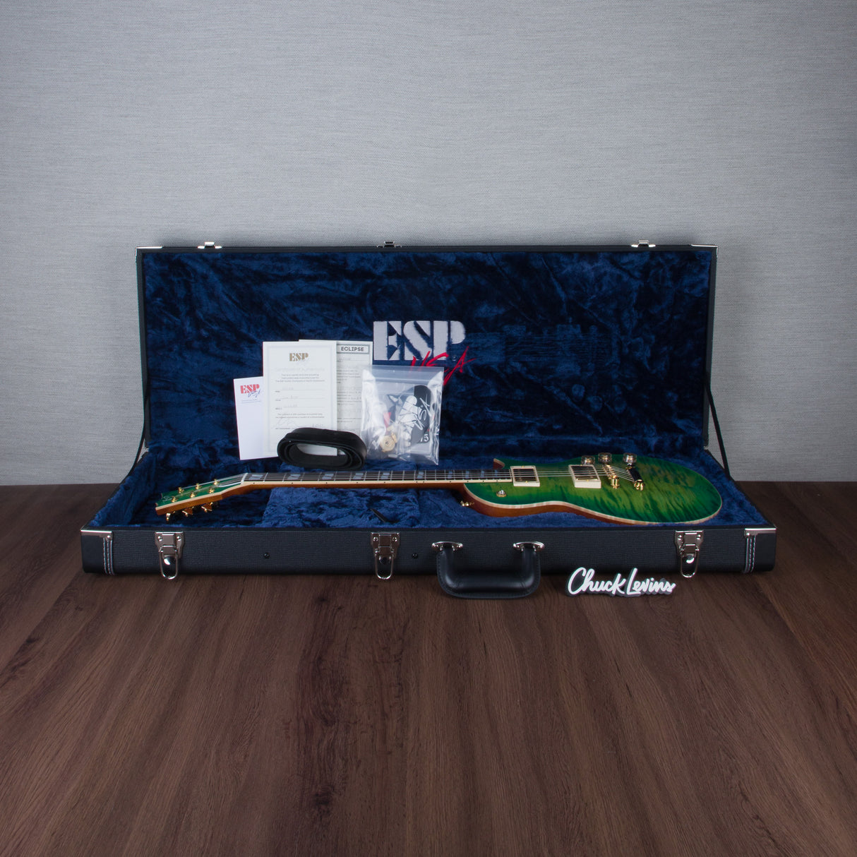 ESP USA Eclipse Electric Guitar - Lime Burst - #US24288 - Mint, Open Box