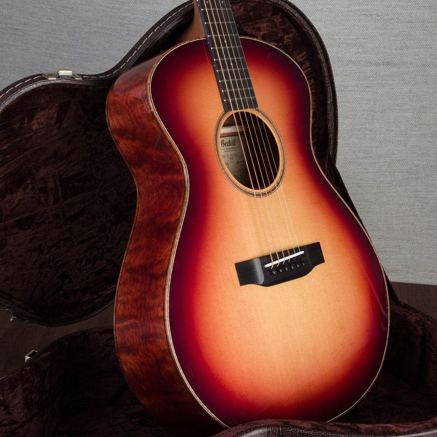 Bedell Seed to Song OM Acoustic Guitar - Quilt Bubinga and Sitka Spruce - Triple Burst - CHUCKSCLUSIVE - #1122007