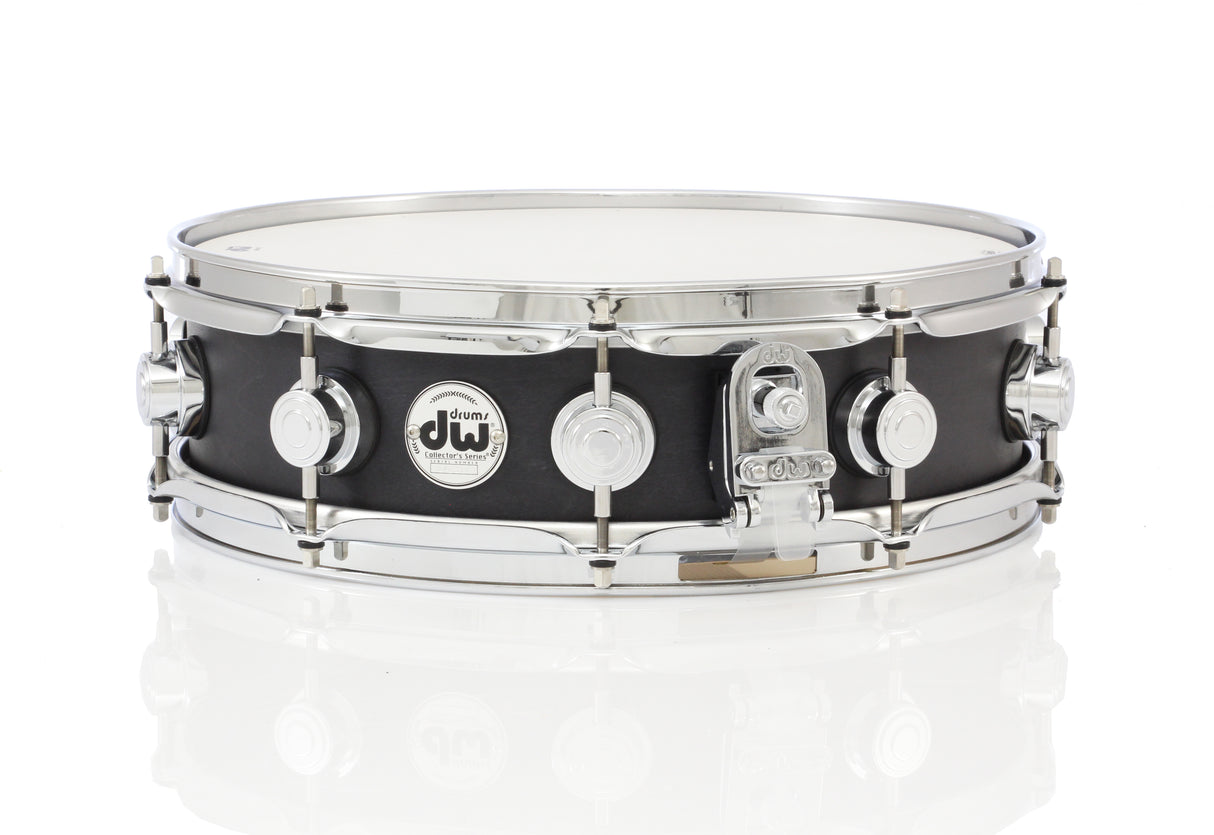 Drum Workshop 15" x 4" Collector's Series Pure Maple Snare Drum - Ebony Satin Oil With Chrome Hardware