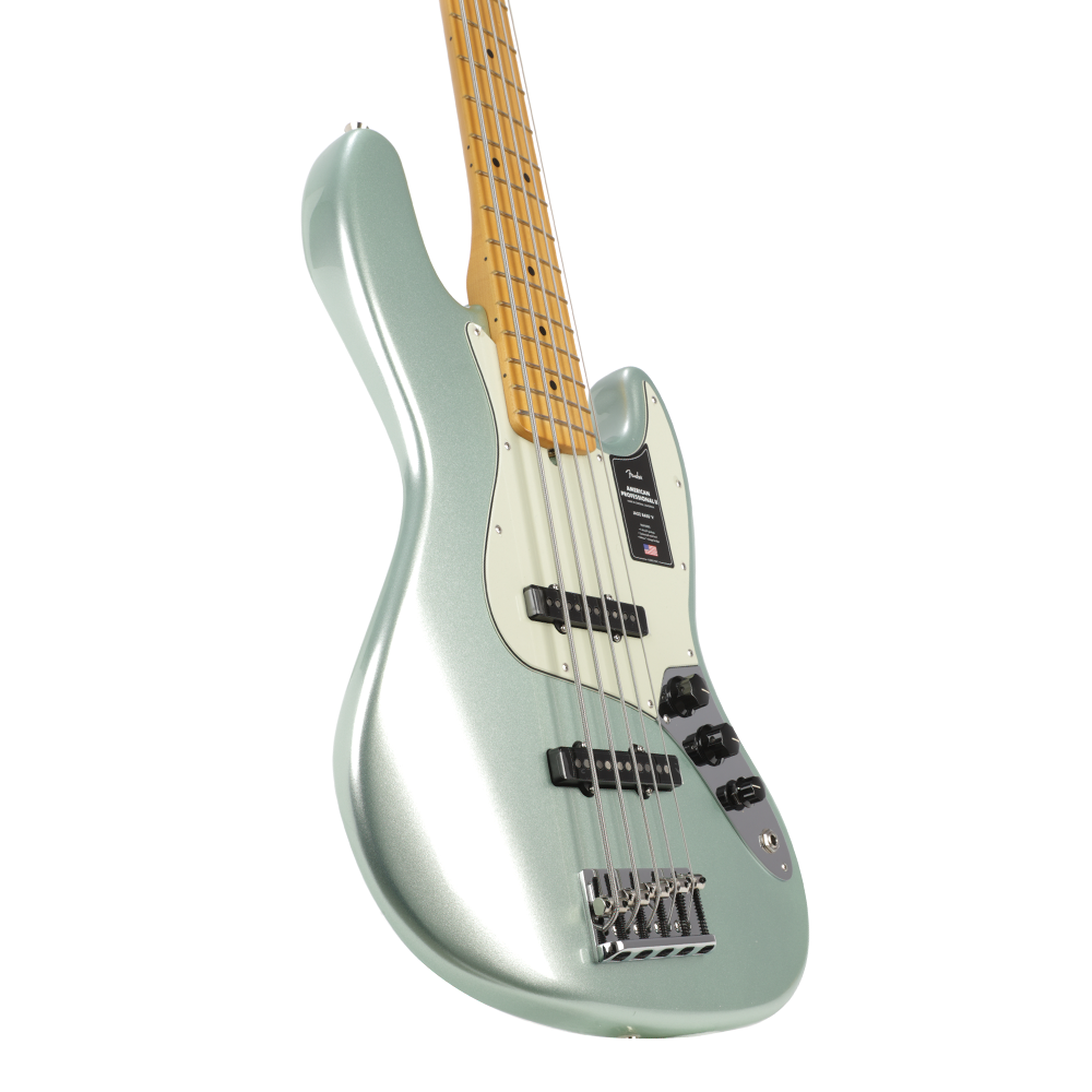 Fender American Pro II 5-String Jazz Bass - Mystic Surf Green with Maple Fretboard - Mint, Open Box