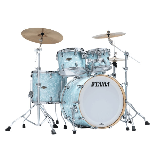 Tama Starclassic WBR42SIBP Walnut/Birch 4-Piece Shell Pack - New,Ice Blue Pearl