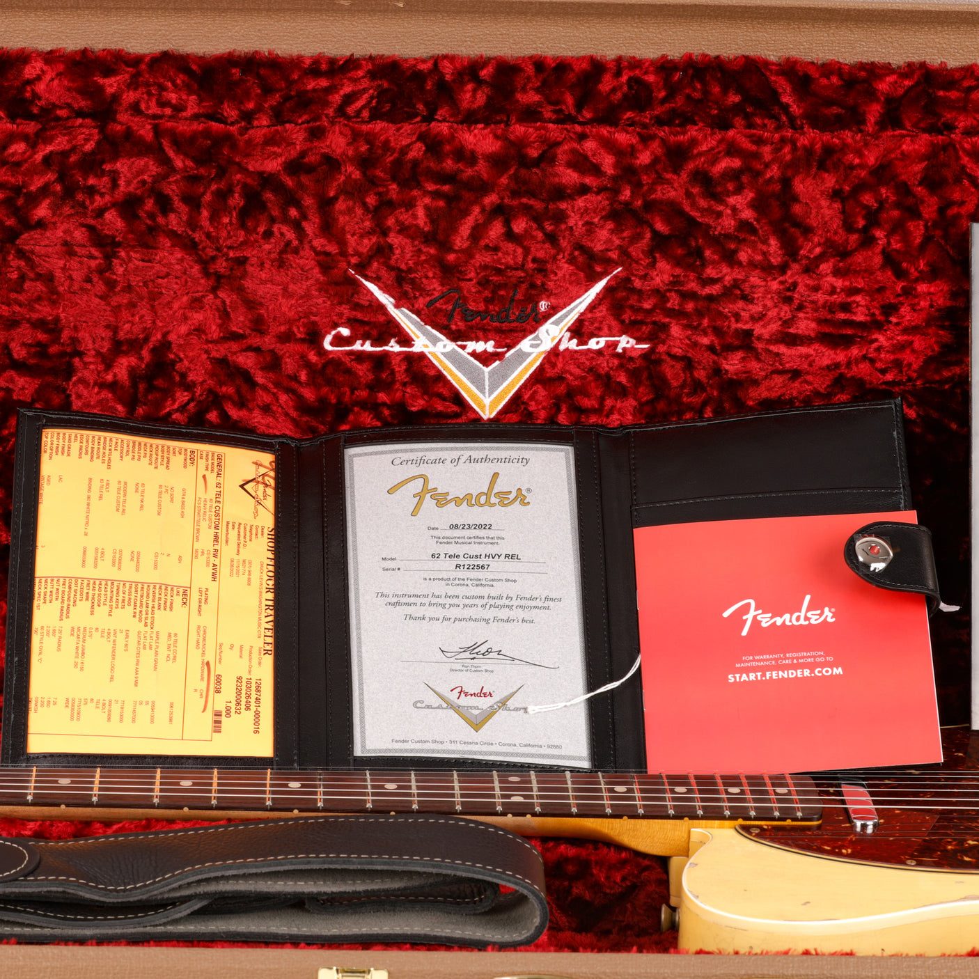 Fender Custom Shop 1962 Telecaster Custom Heavy Relic Guitar - Aged Vintage White - CHUCKSCLUSIVE - #R122567