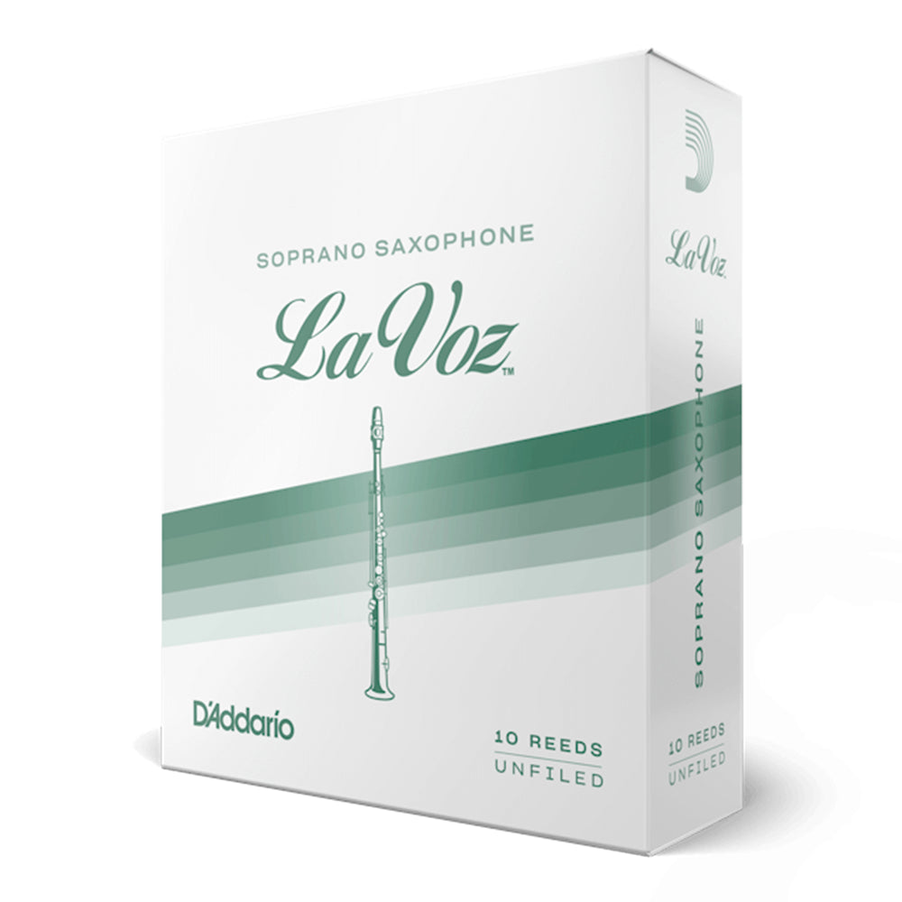 D'Addario RIC10 La Voz Unfiled Soprano Saxophone Reed 10-Pack - New,Medium Soft