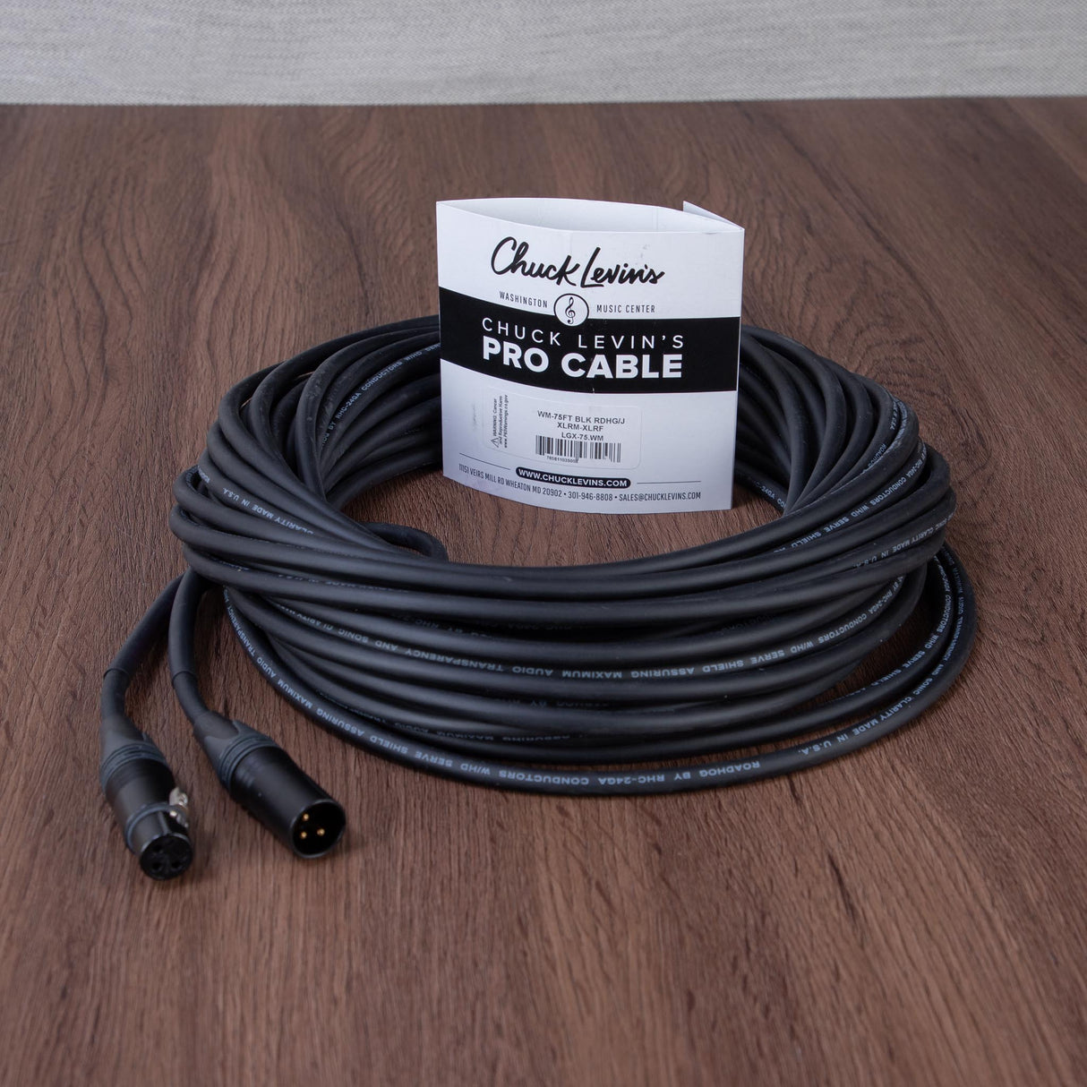 Chuck Levins LGX-75-WM 75-Foot LGX Microphone Cable