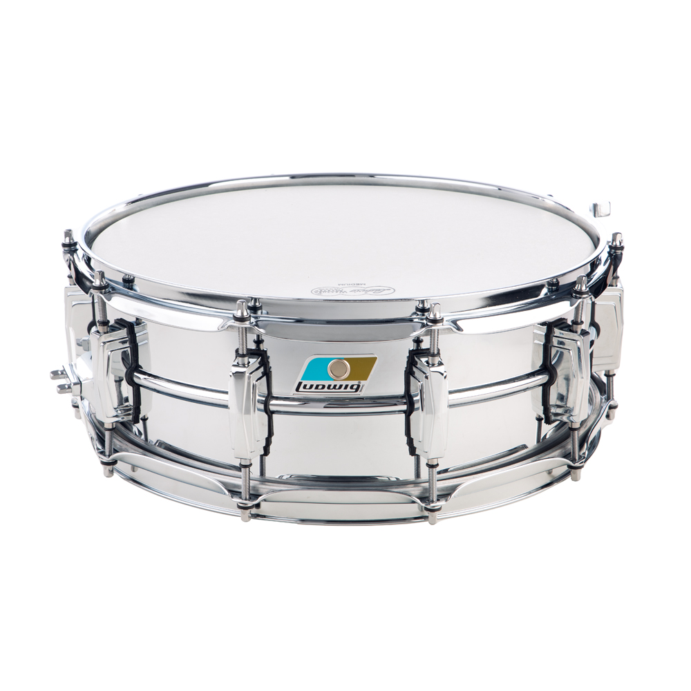 Ludwig 5x14 Inch Chrome Over Brass Snare Drum, Factory B-Stock