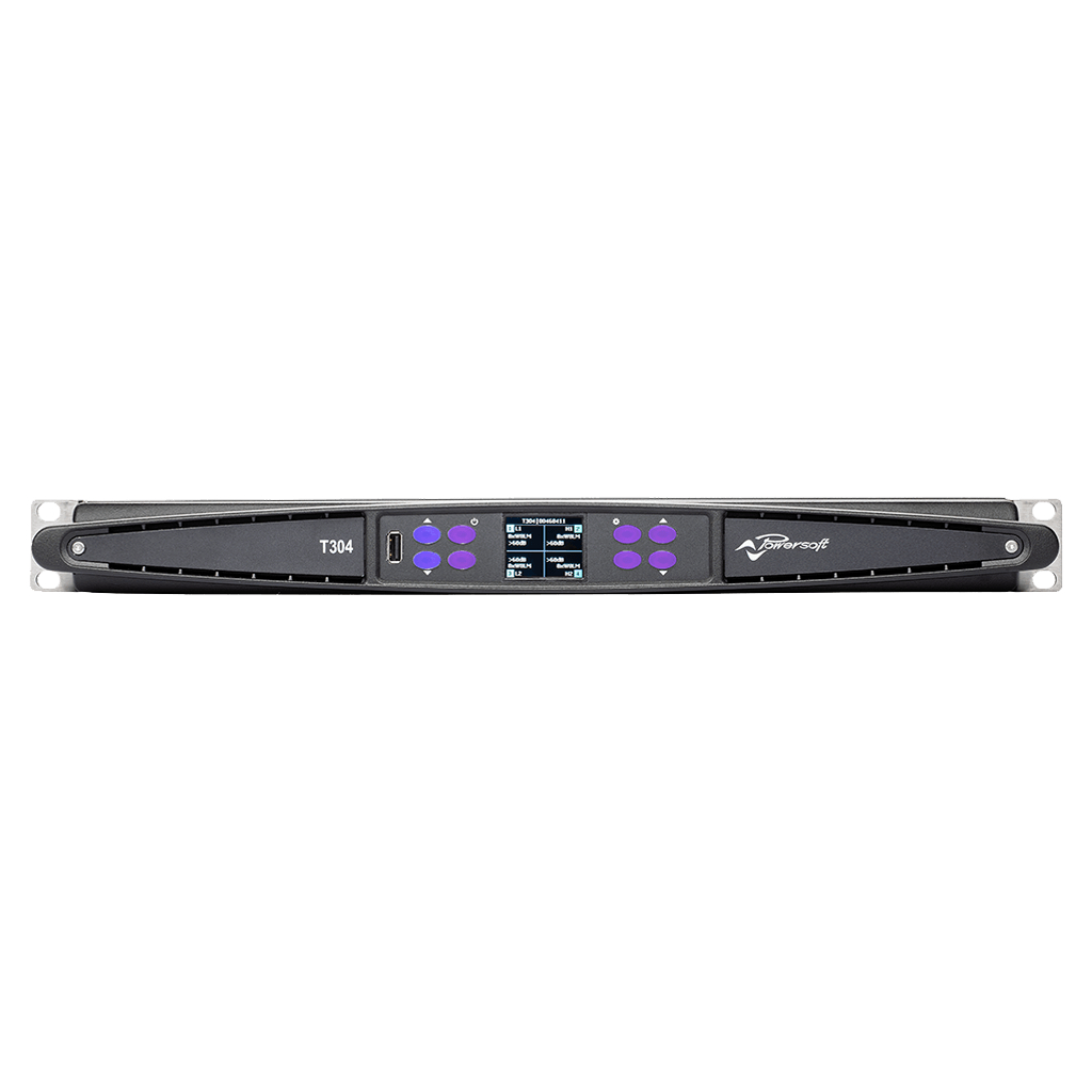 Powersoft T304 3000W 4-Channel Power Amplifier w/ DSP and Dante