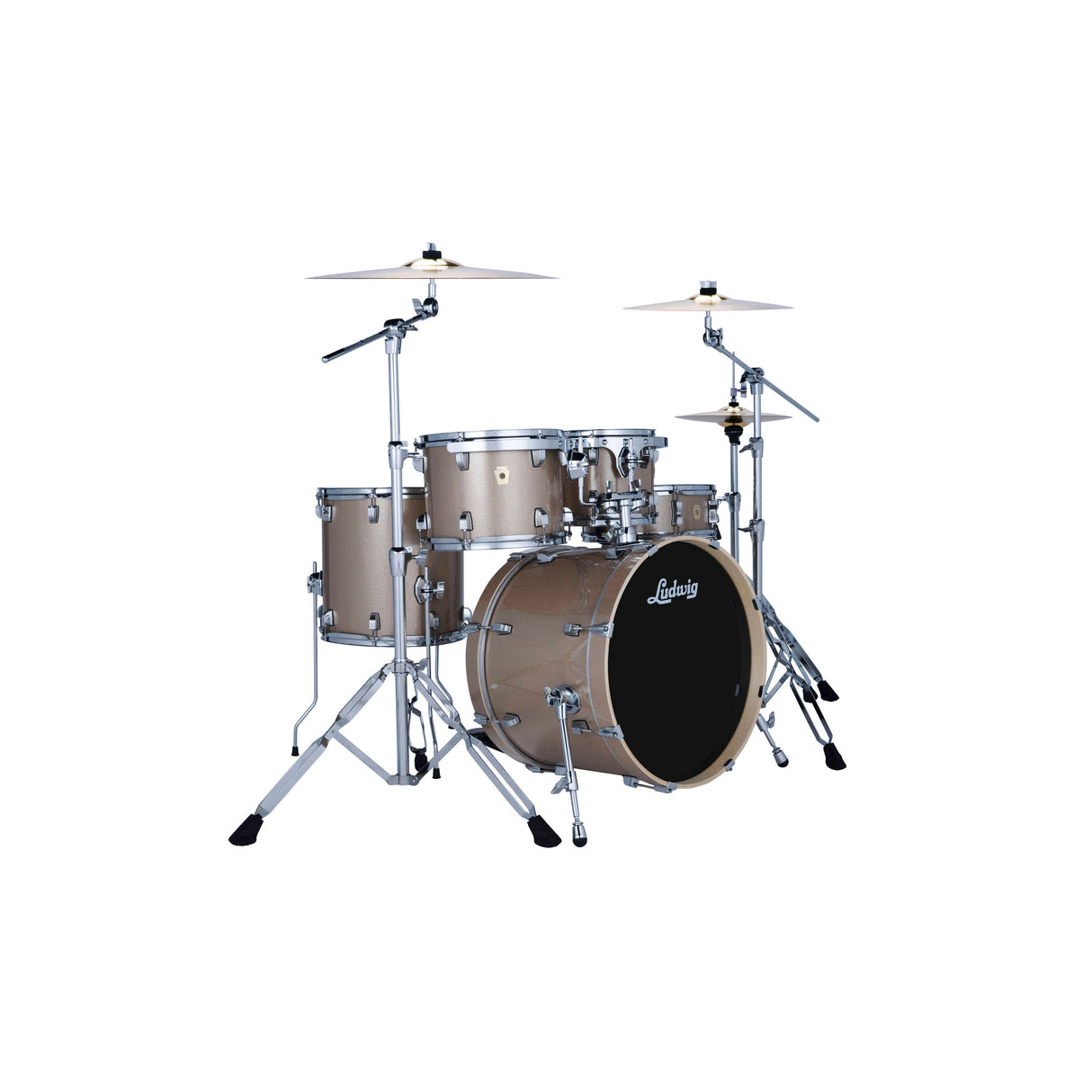 Ludwig Evolution 5-Piece Drum Kit with 20-Inch Kick - Prosecco Sparkle