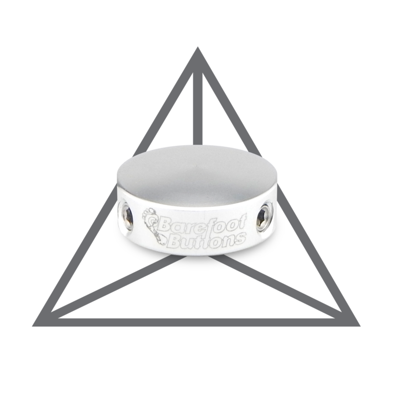 Barefoot Buttons V2 Mini Footswitch Button, Silver- For Common SPST TAP Switches