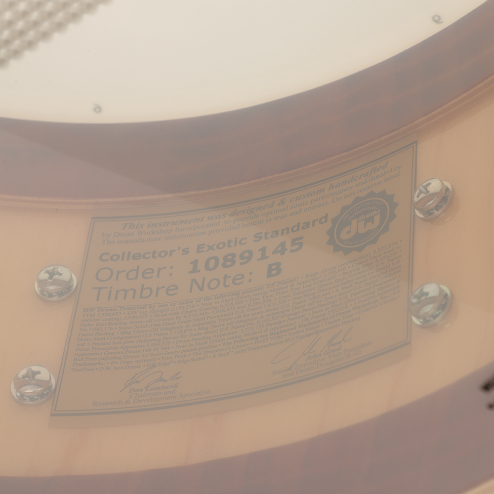 DW Collectors Series 6.5x14 Snare Drum, Exotic Redwood Stump - Chrome Hardware