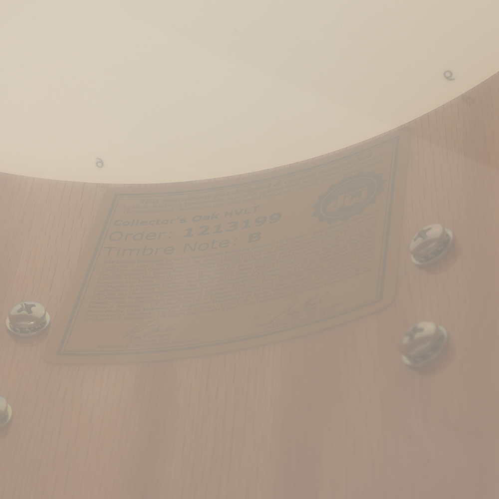 DW 6.5 x 14-Inch Collector Series Pure Oak Snare - White Crystal