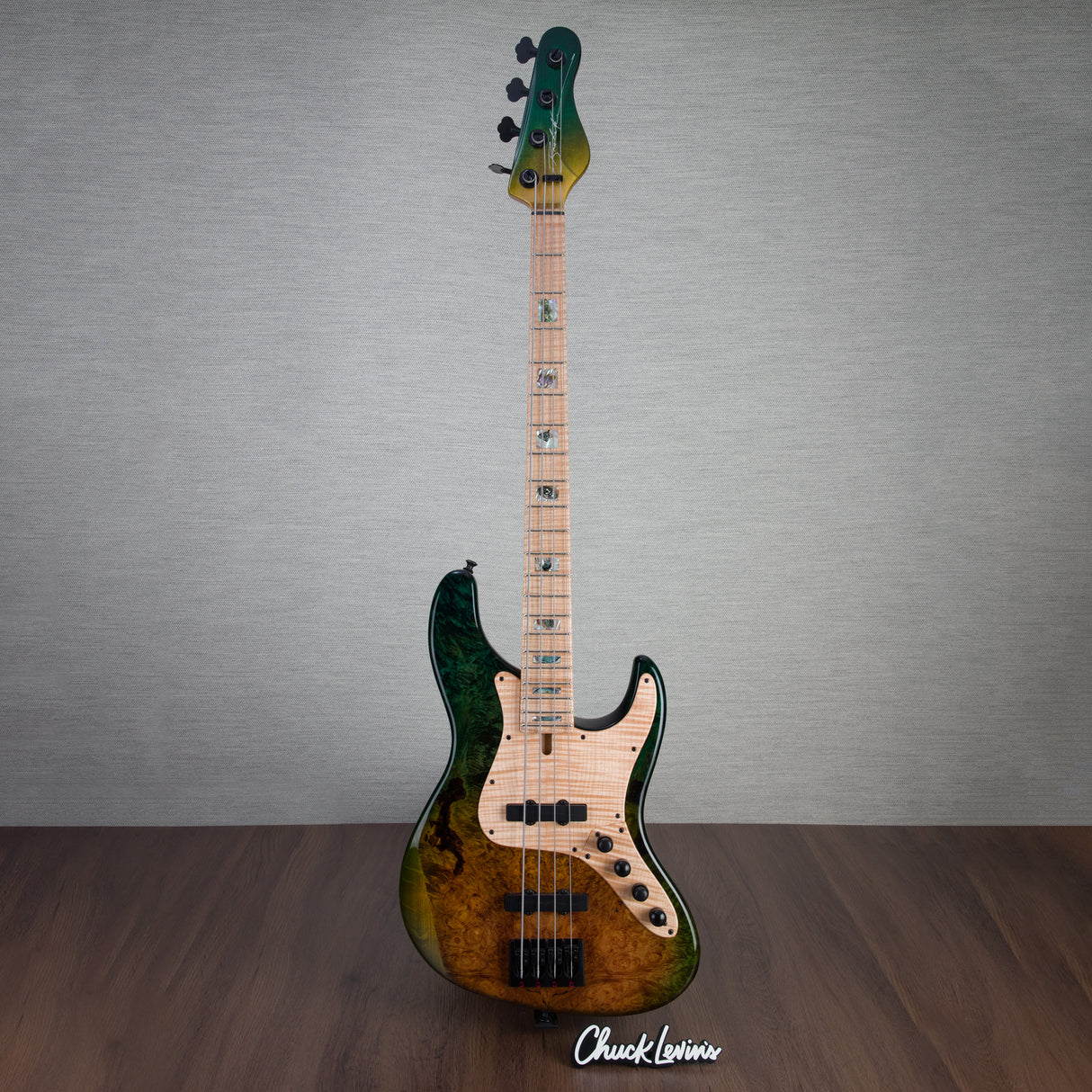 Brubaker JXB BM-4 4-String Electric Bass - Green Jungle Candy - New