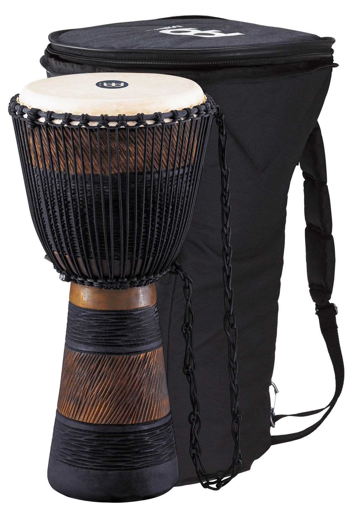 Meinl ADJ3-L BAG Original African Style Rope Tuned Wood Djembe 12" + Bag