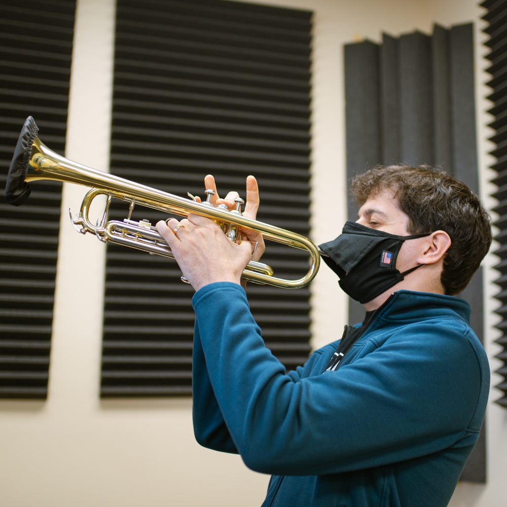 Bell Barrier Face Mask for Wind and Brass Instruments