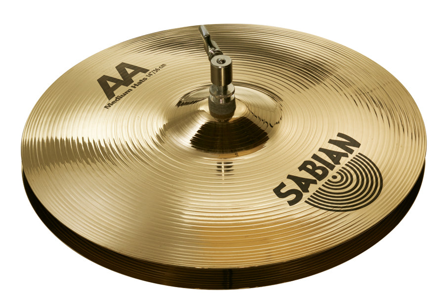 Sabian 14" AA Medium Hi-Hat Cymbals Brilliant Finish