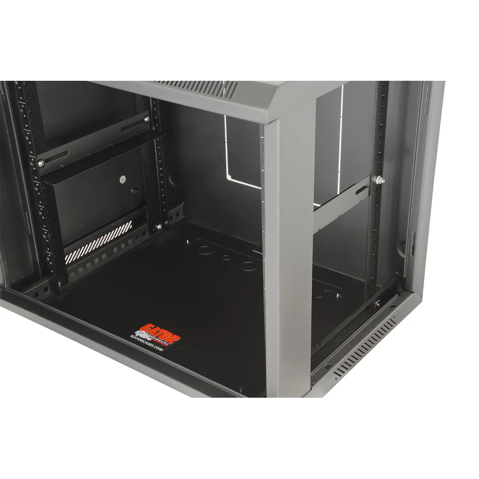 Gator GRW1009509 9U Fixed Wall Rack with Glass Door