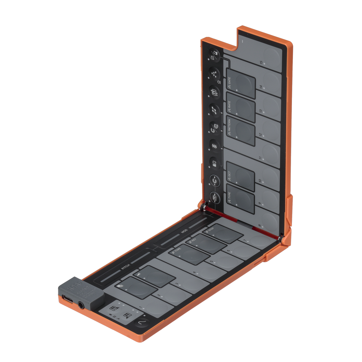 Korg nanoKey Fold Foldable Midi Keyboard - Lava Orange - New