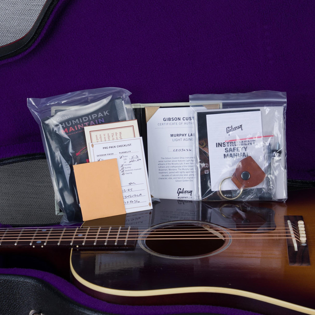 Gibson Custom Shop Murphy Lab 1942 Banner J-45 Light Aged Acoustic Guitar - Vintage Sunburst Light - #22155036