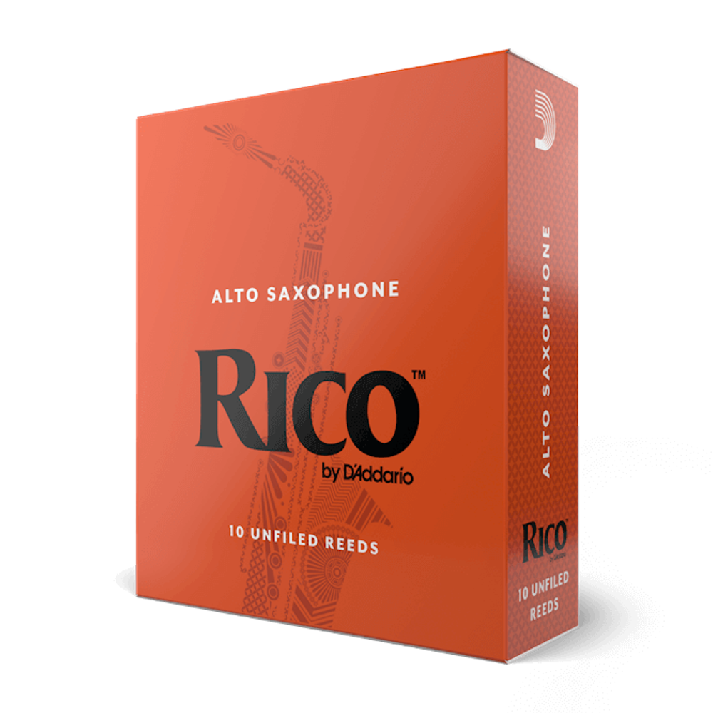D'Addario RJA10 Rico Unfiled Alto Sax Reed 10-Pack - New,3.5