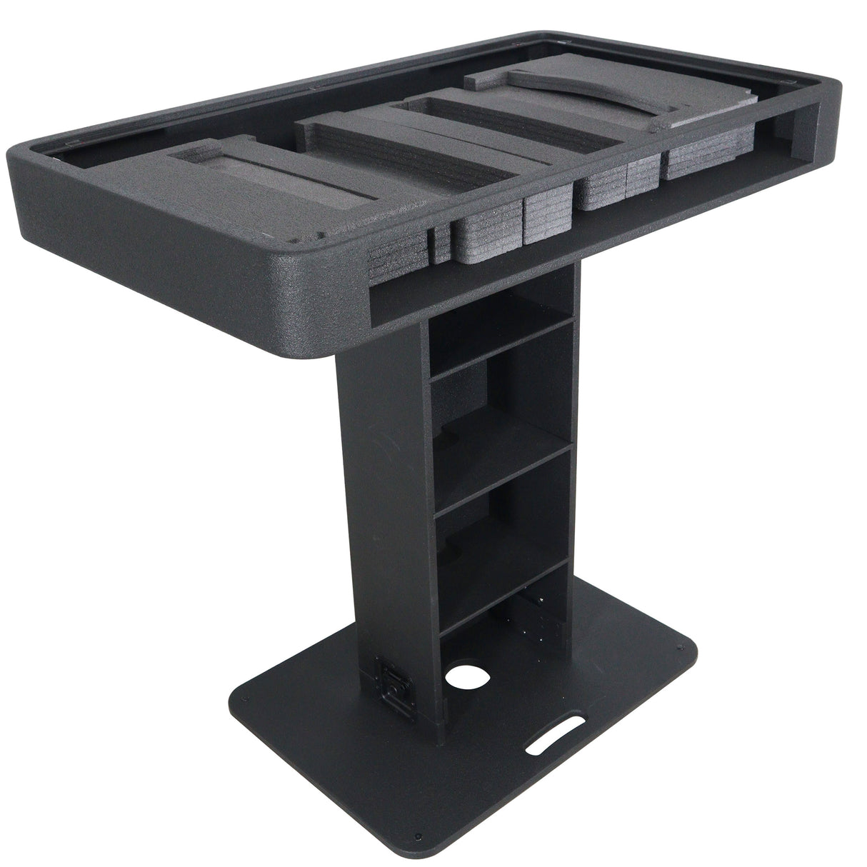 ProX XZF-DJCTBL Control Tower DJ Podium for Pioneer DDJ-REV7 XDJ-XZ FLX10 RANE Four - Black Finish