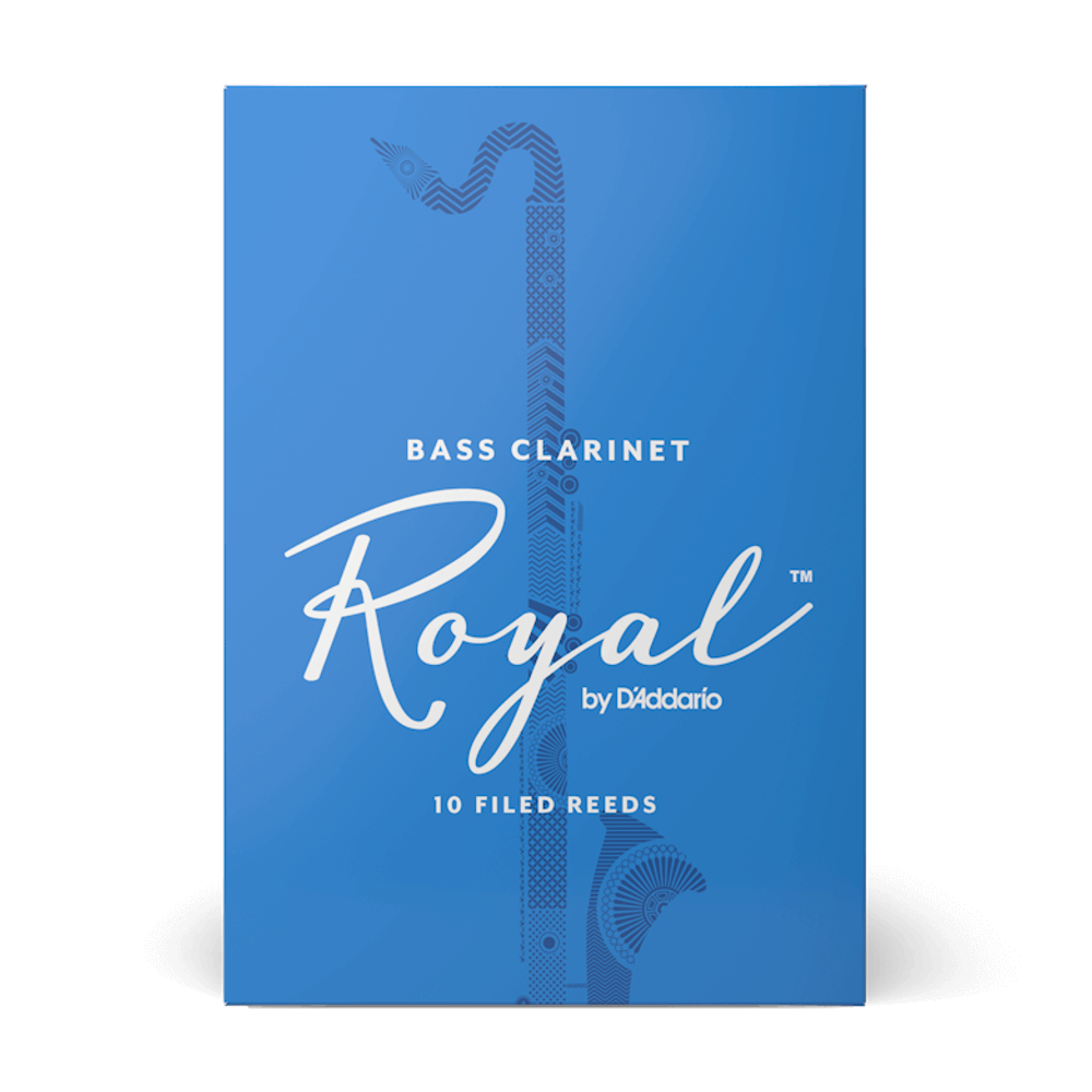 D'Addario REB10 Royal Filed Bass Clarinet Reed 10-Pack - New,2.5