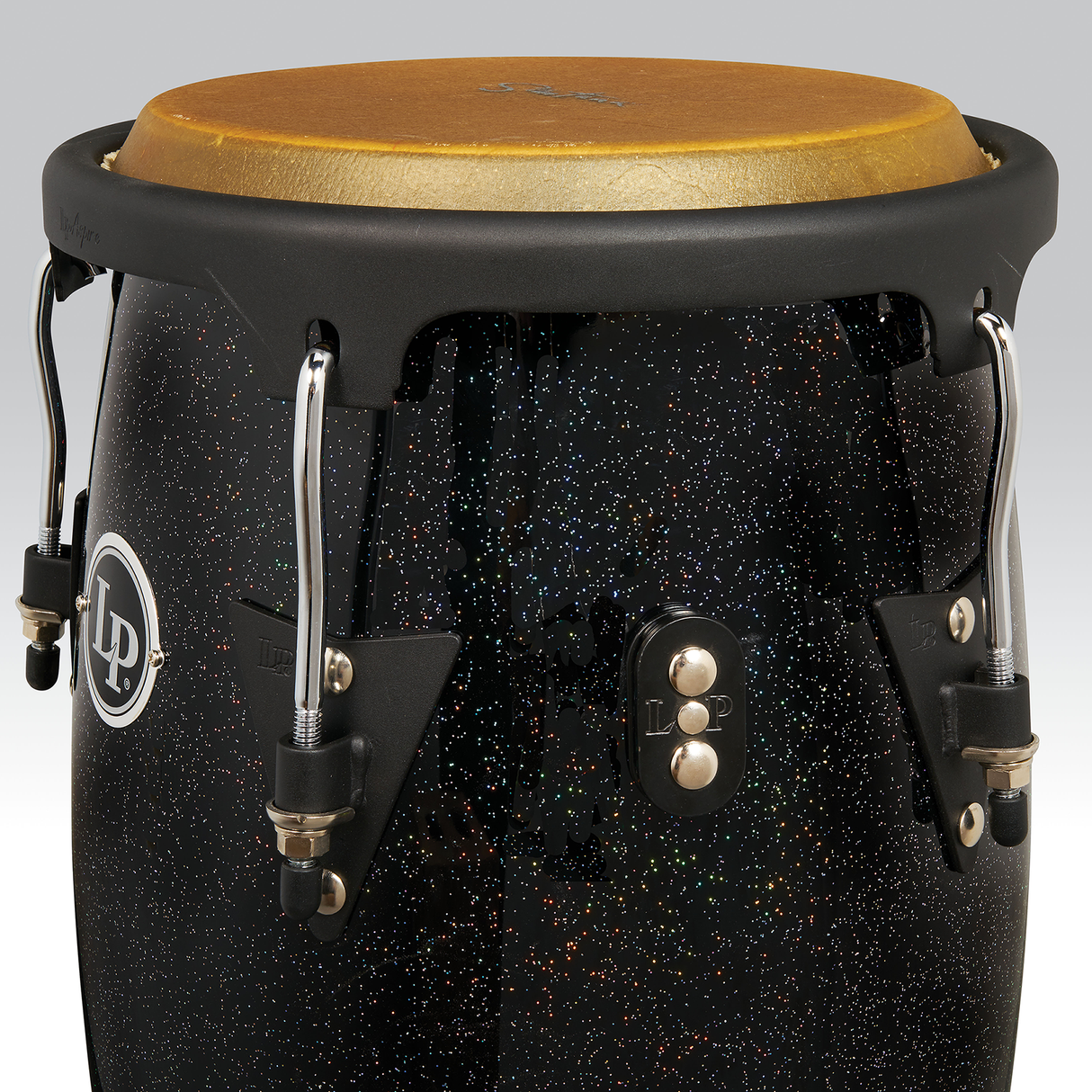 LP Carlos Santana Aspire Black Magic Conga Set with Double Stand - Oak