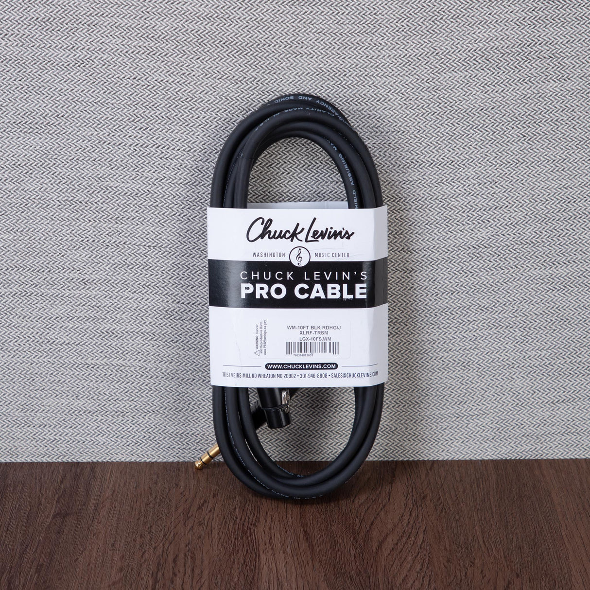 Chuck Levins LGXF-10-WM 10-Foot Balance LGX Cable - XLRF to TRSM