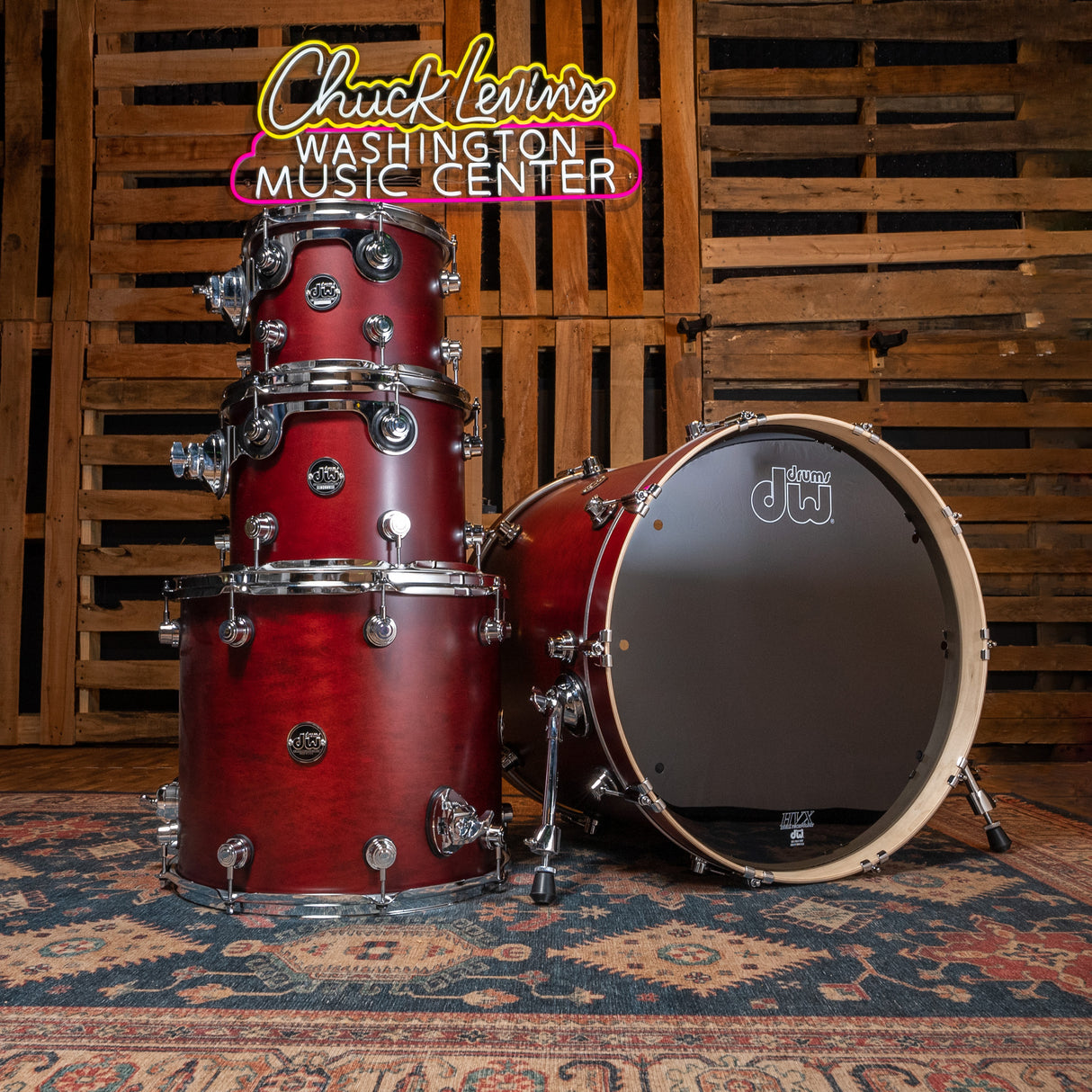 DW Performance Series 4-Piece 22-inch Kick Shell Pack - Tobacco Satin Oil