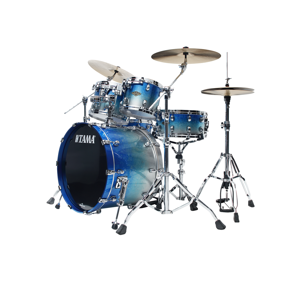 Tama Starclassic Walnut/Birch 5-Piece Shell Pack - Molten Blue Ice Fade