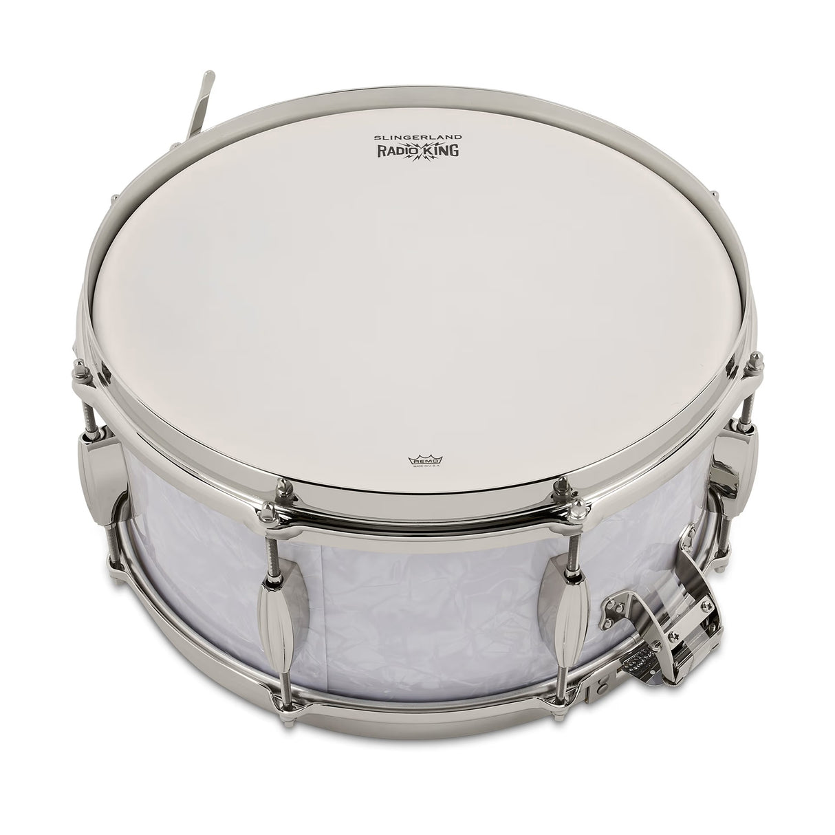 Slingerland 6.5 x 14-Inch Gene Krupa Radio King Solid Maple Snare Drum - White Marine Pearl