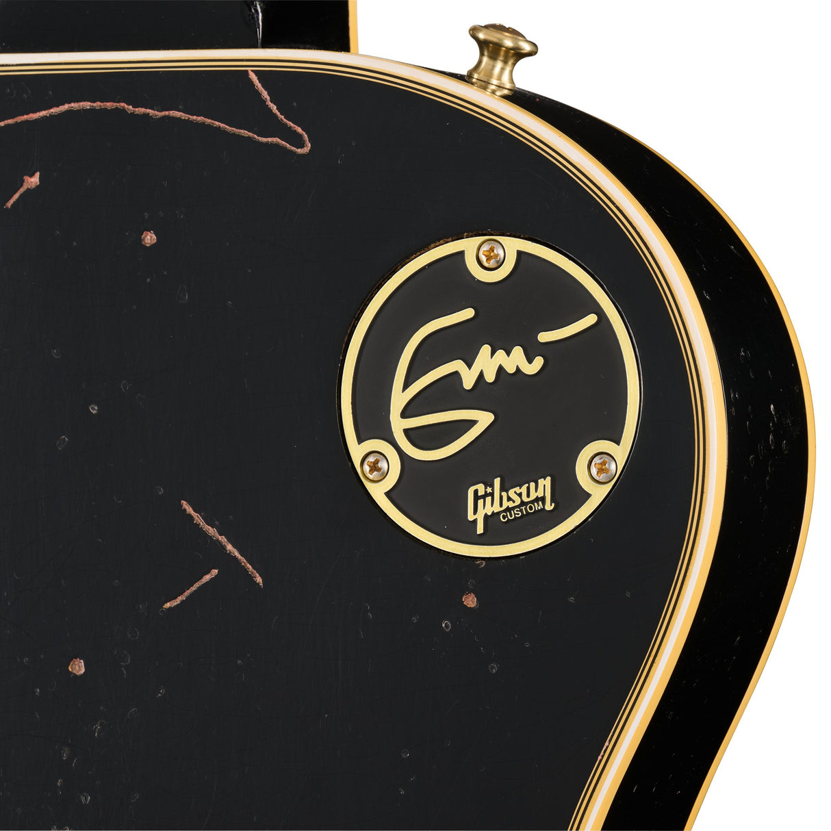 Gibson Custom Shop Murphy Lab Eric Clapton 1958 Les Paul Custom Electric Guitar - Ebony - #EC 132