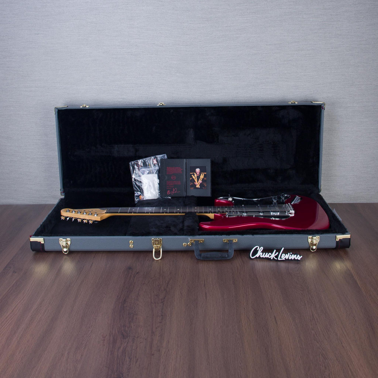 Lerxst Grace Alex Lifeson Signature Electric Guitar with Vega Trem Signed - Red - #24310978