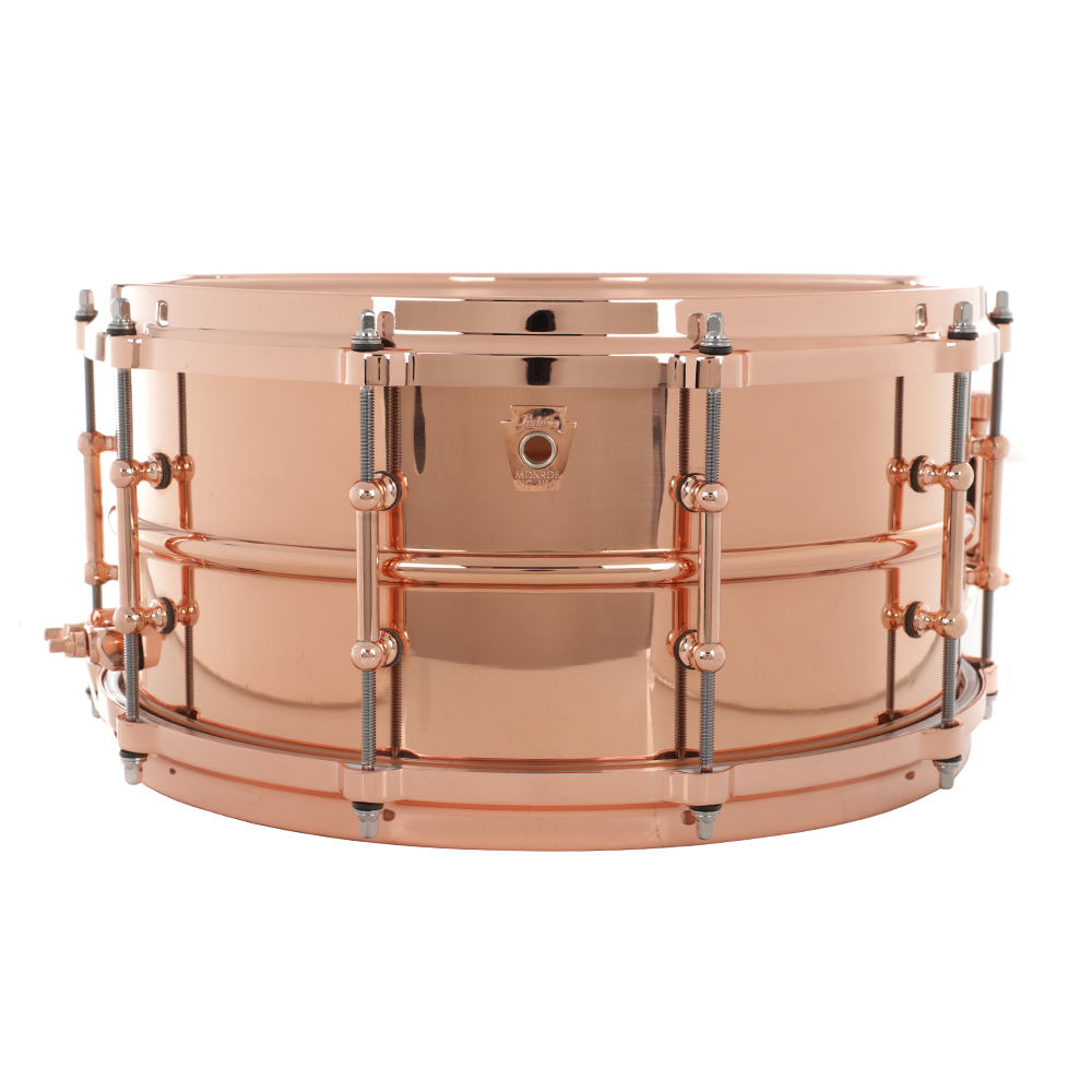 Ludwig Smooth Copperphonic 6.5x14 Snare Drum, Copper Hardware