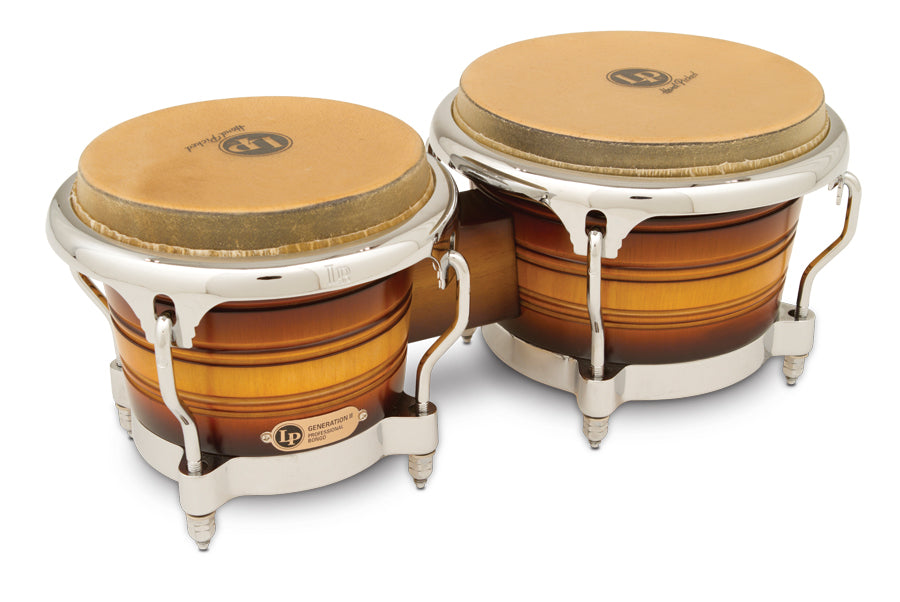 LP LP201AX-2MSB Generation II Bongos, Matte Sunburst/Chrome